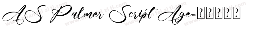 AS Palmer Script Age字体转换